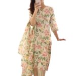 DESIGNER Women's Rayon Blend Straight Printed Kurta
