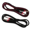 a pair of black and red cables